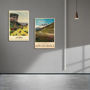 Bas prix mode haute qualité Plaque en métal 20X30CM UV imprimé exposition mur Art paysage France étain signe coloré rétro - Product Image 2