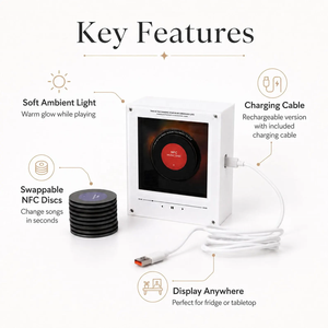 Mercancía Kpop, Imán Giratorio Luminoso para Refrigerador, Acrílico Ecológico y Duradero, Reproductor de Música LED con Foto de Álbum DIY, para Fans de Ídolos - Product Image 5