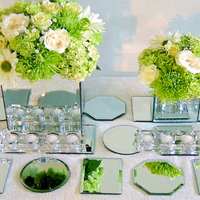 Miroirs décoratifs biseautés de 10 et 12 pouces pour centres de table de mariage, décoration intérieure, plateaux à bougies, design mural moderne