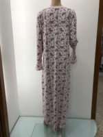 Usine en gros femmes musulmanes hiver Islam lait fibre impression longue robe maison mode arabe tenue décontractée