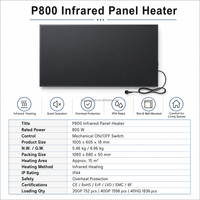 Chauffage infrarouge électrique CE OEM en gros - Cristal de carbone, télécommande, protection contre la surchauffe, chauffage rapide, construction métallique