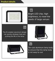 Lampu fokus LED luar ruangan, lampu sorot LED fokus cahaya tinggi 50W 100W 200W 300W 400W