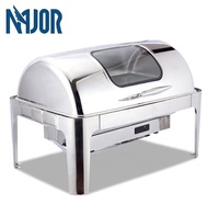 Hot Sale Hohe Qualität Andere Hotel Restaurant Edelstahl Hydraulic Buffet Server Glasplatte Food Display Wärmer Chafing Dish