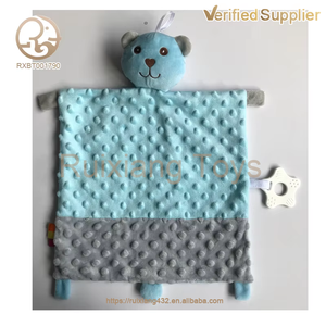 Fornitura di fabbrica giocattoli per bambini carino orso addormentato rosa blu morbida coperta di sicurezza per bambini - Product Image 3