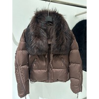 OFTBUY Nouvelle Doudoune d'Hiver pour Femme avec Col en Fourrure de Raton Laveur et Renard, Manteau Épais et Chaud en Duvet de Canard Blanc, Parka Imperméable
