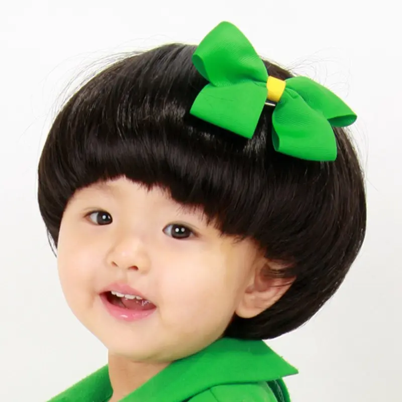 Children wig child girl's wig 1-10 years old girl's hair girl's short straight hair Neat bangs baby's wig hot selling cheap