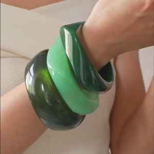 Premium Lightweight Resin <b>Bangles</b> For Women With Trendy Patterns Colorful Finish And Comfortable Fit - Product Image 4