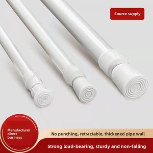 <span class=keywords><strong>Tringle</strong></span> Métallique Télescopique <span class=keywords><strong>Sans</strong></span> <span class=keywords><strong>Perçage</strong></span>, Style Moderne, Accessoire Facile pour Étendoir, Porte, Rideau Romain, Rideau de Douche, Voilage de Porte - Product Image 5