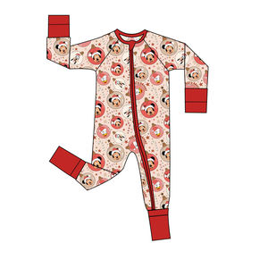 Neu eingetroffen: RTS Kleinkind-Kleidung, Weihnachtsmuster, Baby-Mädchen-Pyjama mit YKK-Reißverschluss und langen Ärmeln, 2-teiliges Set - Product Image 3