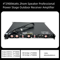 Numérique Classe D Quatre Canaux 4*2900Watts 2hom Haut-Parleur Professionnel Puissance Scène Récepteur Extérieur Amplificateur Audio Avec Prise