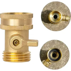 3/4-inch Faucet Diverter Brass Shutoff Valve Two-Way Faucet Separator Fitting Brass Globe Valve