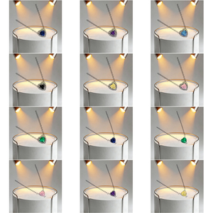 <span class=keywords><strong>Collar</strong></span> con Colgante <span class=keywords><strong>de</strong></span> Plata S925 al por Mayor, Serie Amor, para Compromiso y Boda, con Circonita Regalo Perfecto para Novia - Product Image 1