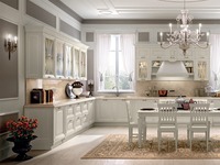 Set Kabinet Dapur Kayu Solid Putih Gaya Eropa Berkualitas Tinggi, Laris Manis, Custom, dan Siap Rakit