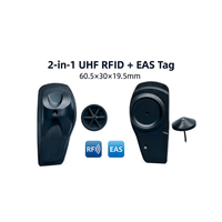 Étiquette de sécurité RFID UHF réutilisable pour vêtements, étiquette antivol EAS pour les magasins de détail