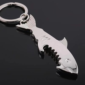 Bia mở chai cá mập hình dạng mở rượu vang cửa hàng bia mở chai Keychain mở bia tùy chỉnh Quà Tặng Keychain - Product Image 1