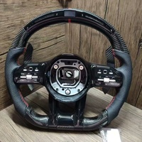 Volant en fibre de carbone pour Mercedess Benzs W223 W212 W221 W222 C43 C63 W172 W218 W166 Volant LED Accessoires de voiture