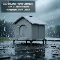 Nouvelle Tente pour Chat Sauvage d'Extérieur Imperméable et Résistante à la Pluie, Chaude pour l'Hiver, Grande Capacité, Épaissie, Fermée et Anti-Morsure