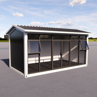Casa Contenedor Plegable Portátil Prefabricada Impermeable de 20, 30 y 40 Pies con Cocina, Expandible y de Envío Rápido