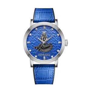 Montre mécanique automatique de luxe Poseidon Kiss Ocean pour homme, boîtier en acier inoxydable, cadran en cristal saphir, 5 BAR étanche - Product Image 3