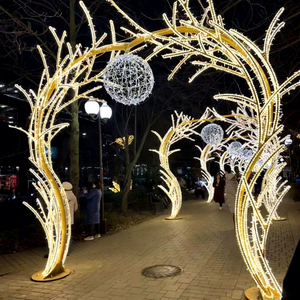 Commercial Christmas Arch Tunnel Light for Coordinating Walkways with Christmas Trees Motif Lights and Holiday Displays - Product Image 1
