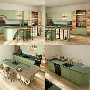 Ensemble d'armoires en bois sur mesure, design modulaire intelligent pour l'intégration de l'espace de cuisson à domicile, meubles de rangement modernes modulaires pour la <span class=keywords><strong>cuisine</strong></span> - Product Image 2
