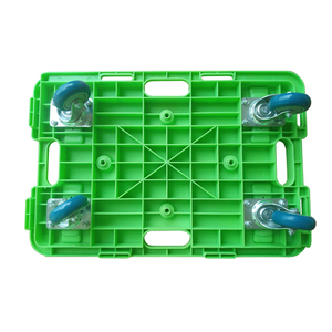 गर्म बिक्री <span class=keywords><strong>100kg</strong></span> प्लास्टिक फ्लैट ट्राली प्लेट हाथ ट्रक चार पहियों के साथ - Product Image 3