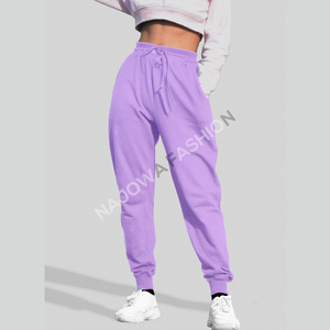 Pantalones de chándal para correr XL Luxe cómodos de calidad superior para mujer, lana elástica suave con encaje frontal plano para descansar, hechos a mano - Product Image 2