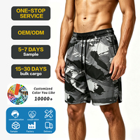 Shorts de compression cargo décontractés pour hommes, séchage rapide, respirants, double couche, avec doublure intégrée, pour la gym, le sport, la course à pied