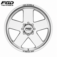 Jantes de camion polies à concavité profonde avec enjoliveurs flottants 22x12 22x14 24x12 24x14 6x5.5 8x170 8x6.5 pour F250 F350 RAM 2500 3500 HD