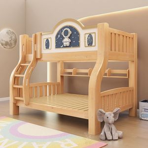 Letto a castello di alta qualità abete appartamento per bambini letto matrimoniale in legno stile moderno dormitorio per studenti adulti - Product Image 4