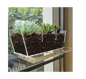 Fenêtre Pot De Fleur Plateau De Vidange Succulentes Cactus Pots De Plantes Intérieur Extérieur Maison Jardin Cuisine Décor Forte Présentoirs