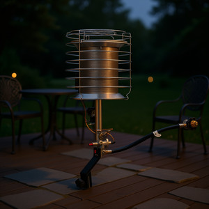 Calentador de Propano D0100X3IUV2, 42000 BTU, Infrarrojo, Radiante, para Exteriores, Patio, Acero Inoxidable, Redondo - Product Image 2