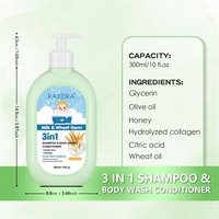 Shampooing, gel douche, après-shampoing, gel douche doux 3 en 1, formule de bain sûre, hydrate, soin des enfants et des bébés
