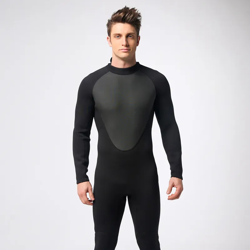Diving Suit Men Surfing Wetsuit, 3mm Wetsuit Surfing Neoprene Fabric Wetsuits for Men Acceptable Sportswear Zipp Back Adults