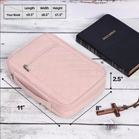 Housse de protection pour Bible, grande capacité, portable, avec fermeture éclair en PVC écologique, logo personnalisé OEM, certifiée BSCI, pour la protection et les voyages
