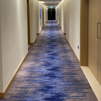 Hotelkorridor-Lobby Teppich mit geometrischem Muster aus Nylon/Polypropylen, rutschfest, Hochflor-Breitformatteppich – nahtlose Übergänge für