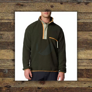 Sweat-shirts en molleton Sherpa pour hommes, best-sellers de l'hiver, couleur unie, motif uni, écologiques, respirants, mélange de coton durable - Product Image 3