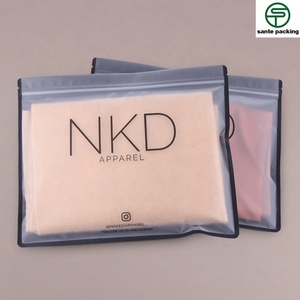 Sac à fermeture éclair personnalisé, sac à fermeture éclair à trois côtés, sac en plastique pour l'emballage des chaussettes/emballage des vêtements/emballage des sous-vêtements - Product Image 2