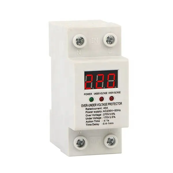 Relais de dispositif de protection de surtension et de sous-protection de reconnexion automatique ZOII 40A 63A 1P avec moniteur de tension de voltmètre