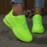 Chaussures de course ultra-légères et polyvalentes à coussin d'air de couleur unie pour unisexe, chaussures décontractées imperméables et brillantes