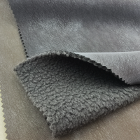 Tissu en fausse fourrure de mouton douce, embossé PU, imperméable, matière chaude, moelleuse et confortable pour vêtements d'hiver
