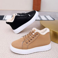 Sepatu Sneakers Kulit Lembut Grosir Langsung dari Pabrik, Sepatu Hangat Berbulu, Sepatu Berkualitas Tinggi untuk Wanita