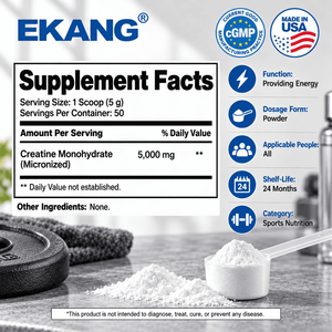 Creatina Monohidrato Micronizada Hecha en EE. UU., 5000 mg, Sin Sabor, Suplemento Dietético, 250 g, 50 Porciones para Entrenamiento Físico - Product Image 2