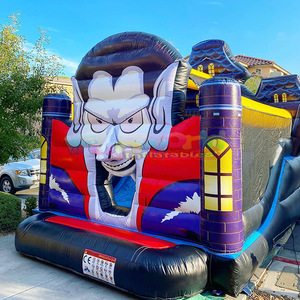 Château gonflable Dracula Moonwalk, combo toboggan aquatique, château gonflable commercial pour Halloween, château gonflable pour enfants - Product Image 5