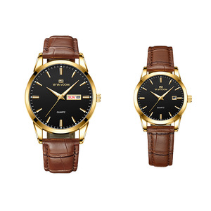 <span class=keywords><strong>Montre</strong></span> couple homme et <span class=keywords><strong>femme</strong></span>, <span class=keywords><strong>montre</strong></span> à quartz, boîtier en alliage, <span class=keywords><strong>bracelet</strong></span> en <span class=keywords><strong>cuir</strong></span>, cadran rond avec date, nouveau style tendance - Product Image 4