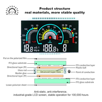 Pantalla LCD para Motocicleta, Tipo VA, Pantalla Segmentada, Tablero Digital Multicolor para Instrumentos de Motocicleta, Personalización de Fábrica