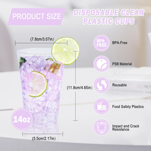 Gobelet pour boisson froide (jus, soda ou bière) en PS injecté - Product Image 3