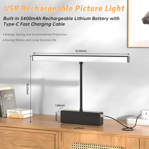Rechargeable Wall Picture <b>Light</b> with Big Battery Dimmable Wireless Display <b>Light</b> with <b>Timer</b> for Home Gallery Paintings and Decor - Product Image 4