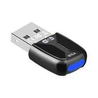 Adaptador USB Wi-Fi BT5.4 WiFi 6 sin Controlador, 900Mbps, Doble Banda 802.11ax, Tarjeta de Red Inalámbrica Externa para Computadora de Escritorio y Portátil