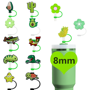 HYB Kuaji 2025 paja Topper personalizado 8mm <span class=keywords><strong>Rhea</strong></span> 20oz botella de agua Mardi Gras beber paja encanto - Product Image 1